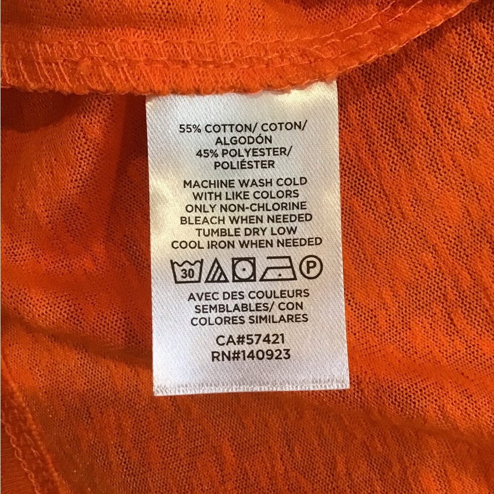 LOFT Orange Ribbed Tank Top with Ruffle - Picture 5 of 5